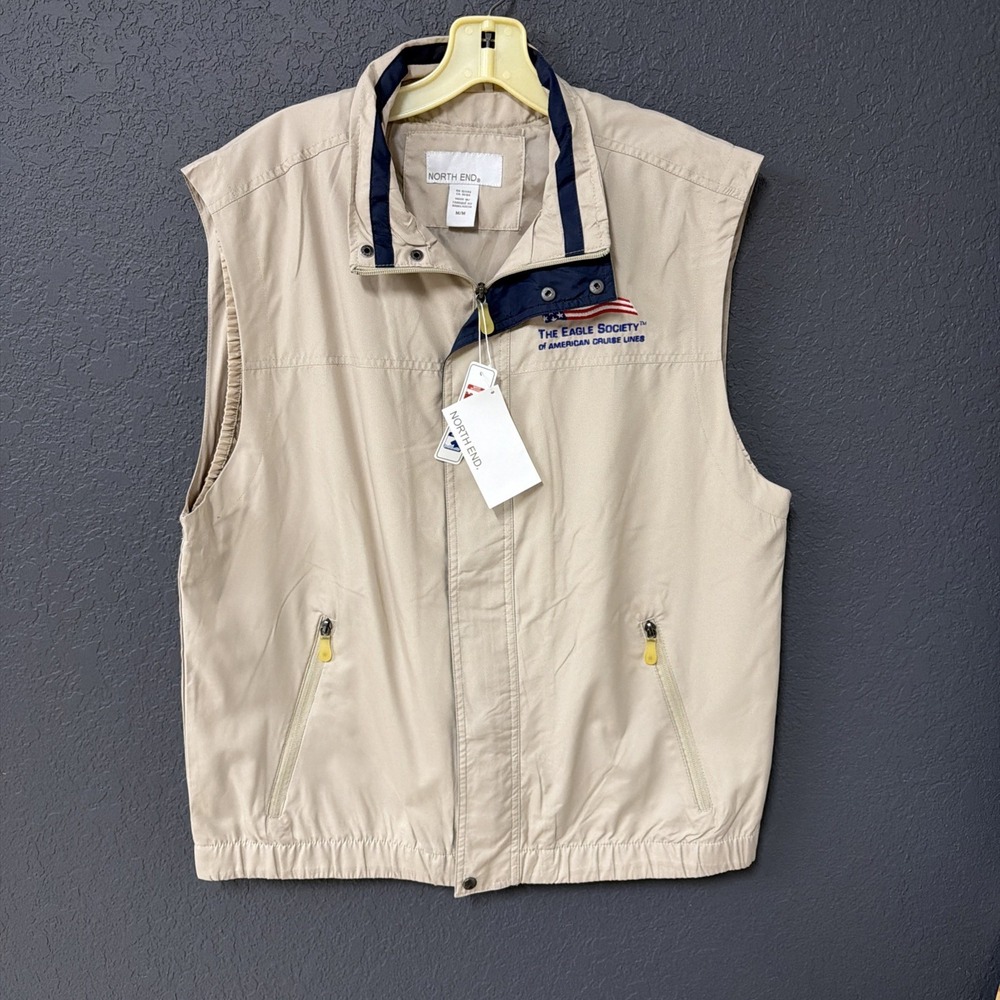 North End Men's Full-Zip Lightweight Windvest Medium The Eagle Society Embroider